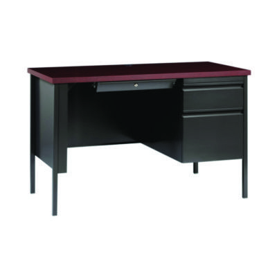 Single Pedestal Steel Desk, 45
